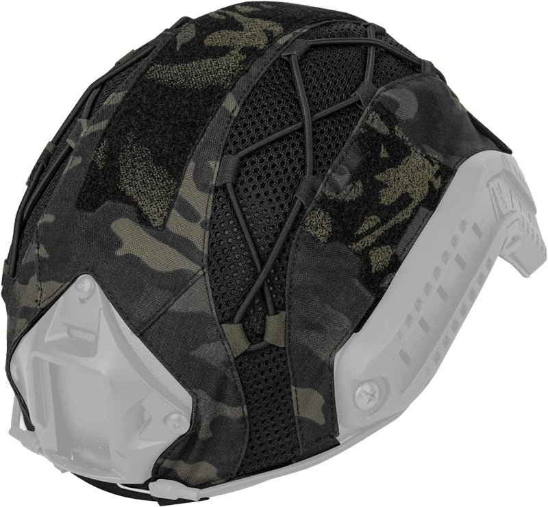 TOPTACPRO Tactical Helmet camo Cover for Fast Helmet in Size M/L, Paintball Shooting Gear - 500D Nylon -Without Helmet - Image 1